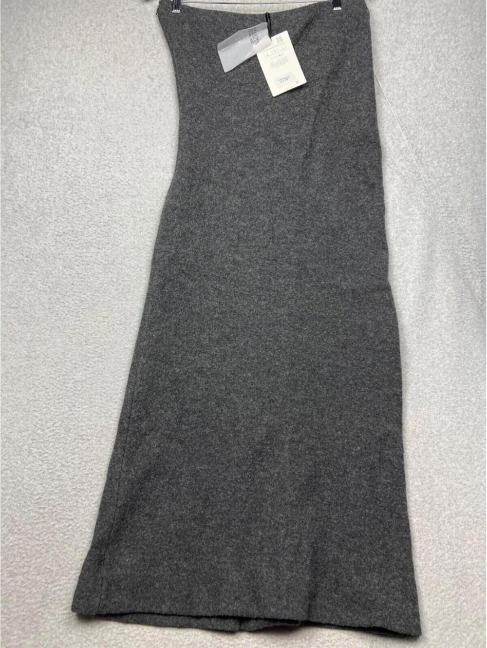 Zara Collection Womens Wool Tubetop Bodycon Dress L Modern Retro Mcm Minimalist
